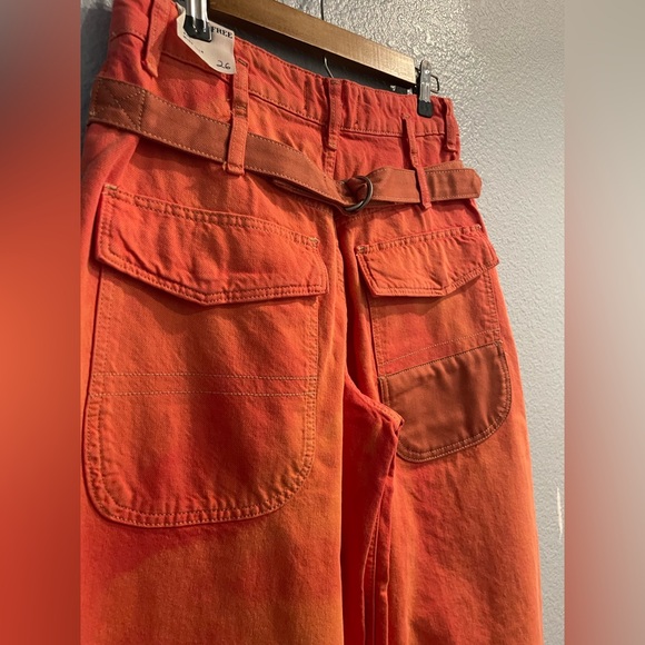 Free People Waterfalls Baggy Wide Leg Jeans We The Free Oklahoma Sun - Picture 11 of 14